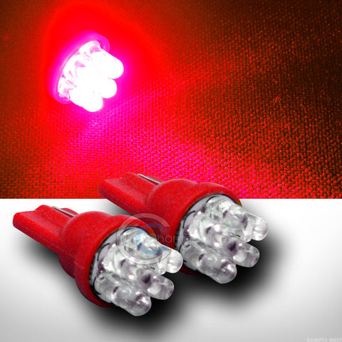 2pc Xenon Red T10 Wedge 7x LED Interior/Glove Box/Dome/Map Light Lamp Bulbs Set