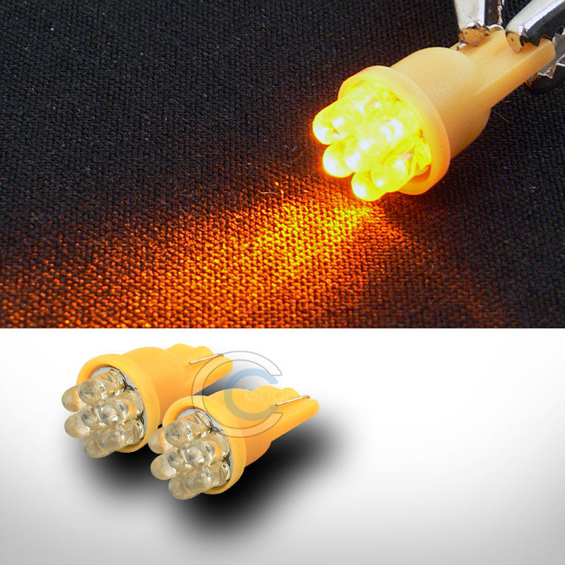 2X YELLOW T10 WEDGE 7 COUNT LED LIGHT BULB LAMPS CAR INTERIOR/GLOVE BOX/DOME/MAP