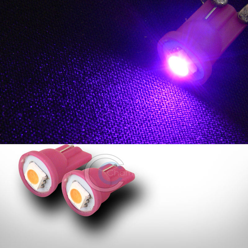 2X PINK T10 WEDGE 5050 1 COUNT SMD LED LIGHT BULB INTERIOR/GLOVE BOX/DOME/MAP