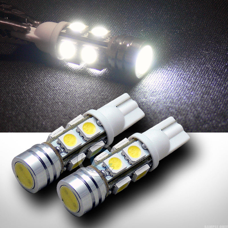 2x White T10 Wedge 1W High Power+8 SMD LED Light Bulb 147 152 158 159 161 168