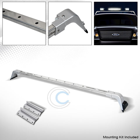 CHROME SILVER DELUXE ROTA LIGHT BAR MOUNT+ROOF GUTTER BRACKETS 220541 FOR CHEVY