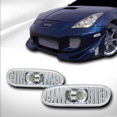 CHROME CLEAR BUMPER SIDE MARKER LIGHTS LAMPS K2 00-05 TOYOTA CELICA/MR2 SPYDER