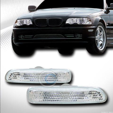 CHROME SIDE MARKER FENDER LIGHTS KS 99-01 BMW E46 3-SERIES 4D 4DR 00-03 2D 2DR