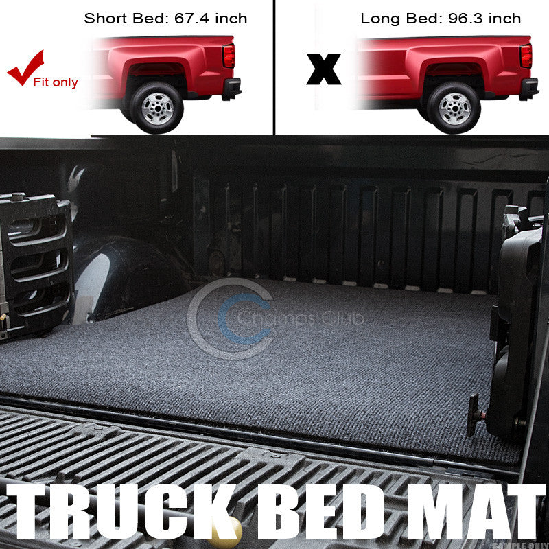 GREY/BLACK TRUCK BED CARGO BOX TRUNK FLOOR RUG MAT CARPET 09-17 DODGE RAM 5.7 FT