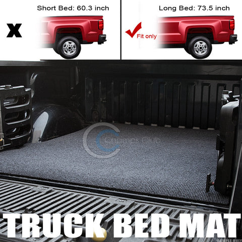 GREY/BLK TRUCK BED CARGO BOX TRUNK FLOOR RUG MAT CARPET 05-17 TACOMA 6' LONG BED