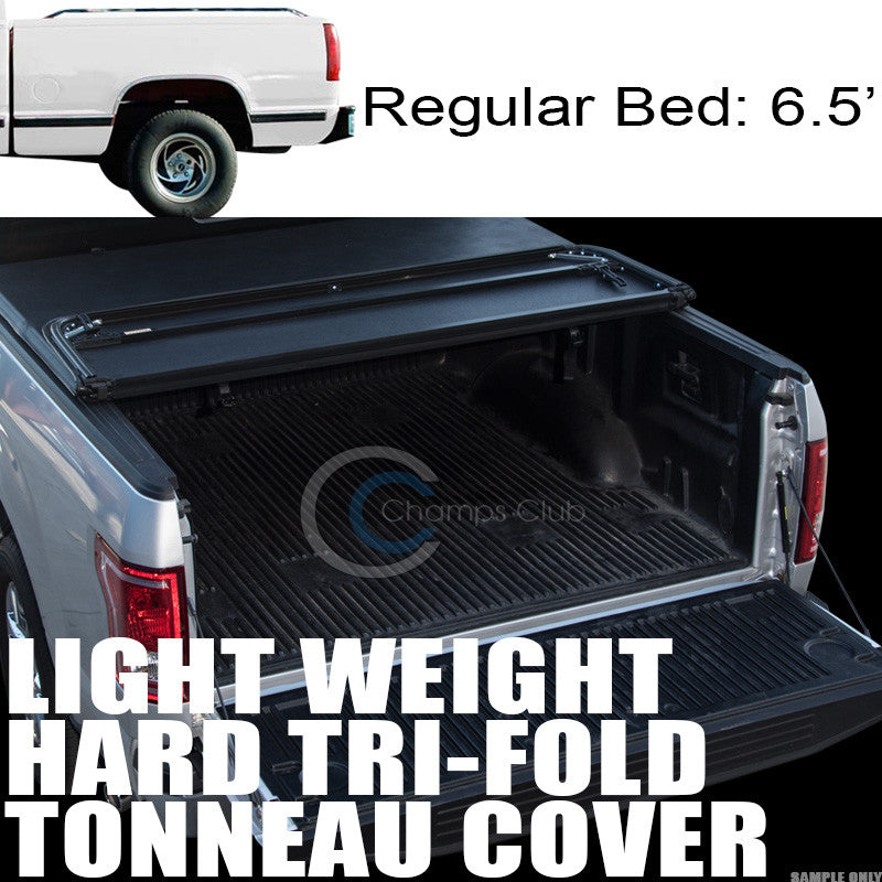 TRI-FOLD HARD TONNEAU COVER LW 88-00 CHEVY/GMC C/K CK C10 TRUCK 6.5 FT SHORT BED