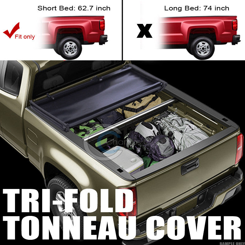 TRI-FOLD SOFT TONNEAU COVER 15/16+ CHEVY COLORADO/GMC CANYON CREW CAB 5' 60