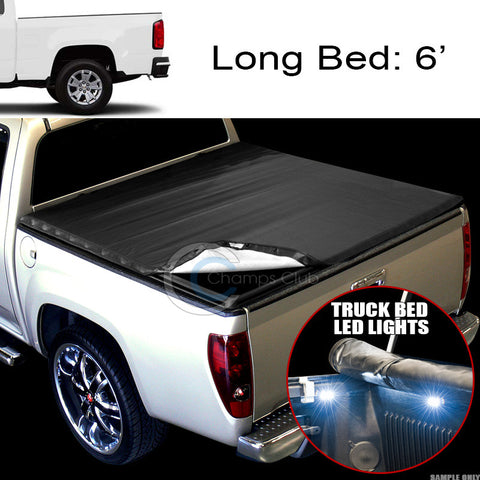 SNAP-ON TONNEAU COVER+16X LED LIGHTS 15-17 COLORADO/CANYON DOUBLE/CREW 6 FT BED