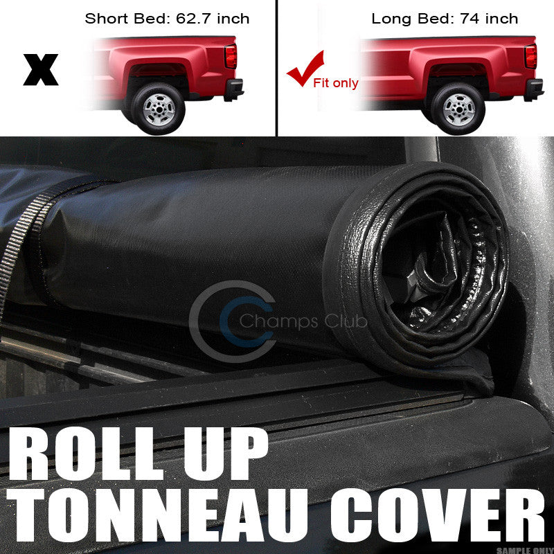 ROLL-UP SOFT TONNEAU COVER 15/16+ CHEVY COLORADO/GMC CANYON DOUBLE/CREW 6 FT BED