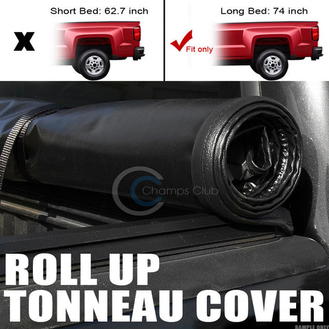 ROLL-UP SOFT TONNEAU COVER 15/16+ CHEVY COLORADO/GMC CANYON DOUBLE/CREW 6 FT BED