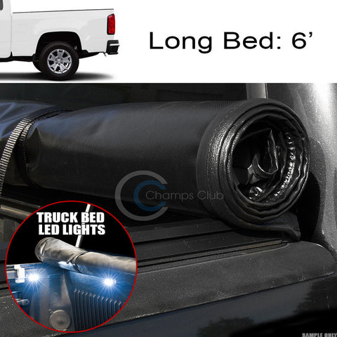 ROLL-UP SOFT TONNEAU COVER+16X LED LIGHTS 15-17 COLORADO/CANYON 6'/72