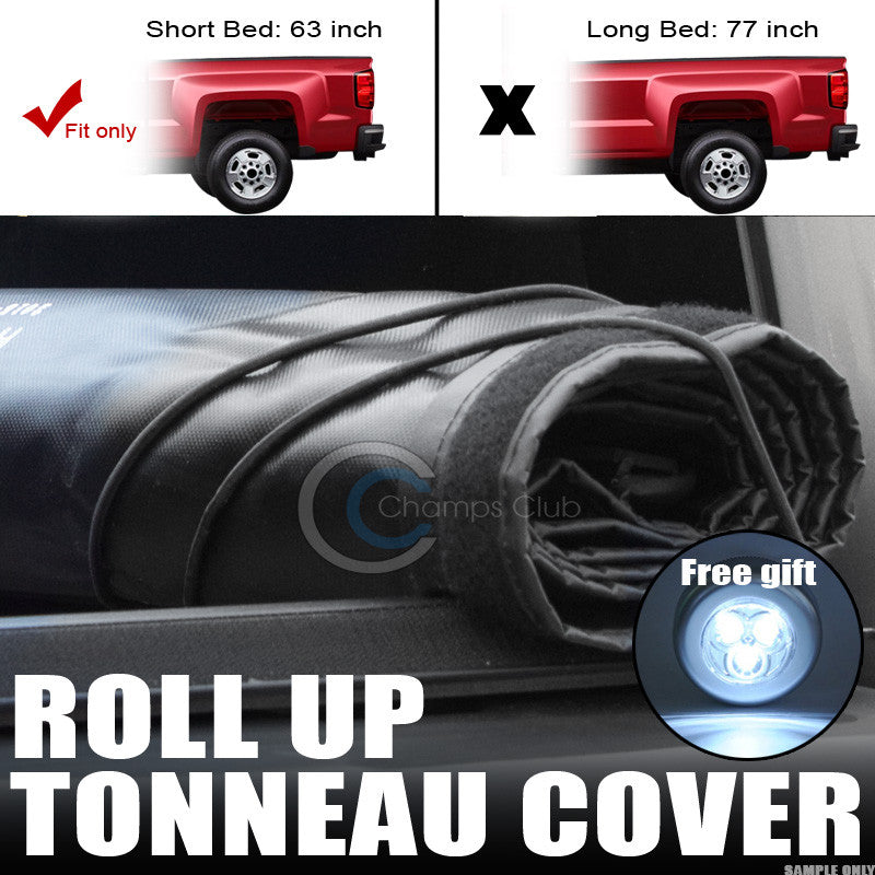 ROLL-UP SOFT TONNEAU COVER JR 00-04 DODGE DAKOTA QUAD/CREW 5.5 FT 66