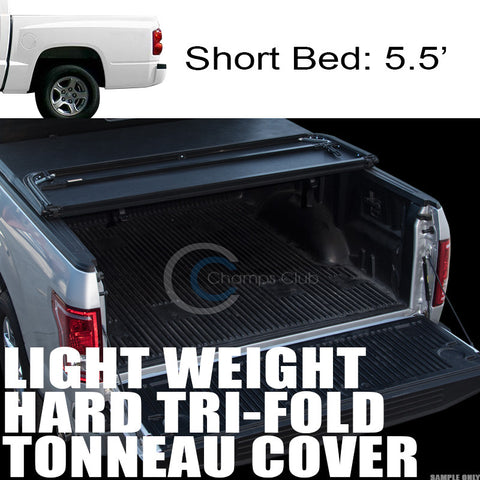 TRI-FOLD HARD TONNEAU COVER LW 00-04 DODGE DAKOTA QUAD/CREW 5.5 FT 66