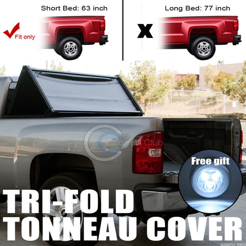 TRI-FOLD SOFT TONNEAU COVER JR 00-04 DODGE DAKOTA QUAD/CREW 5.5 FT 66