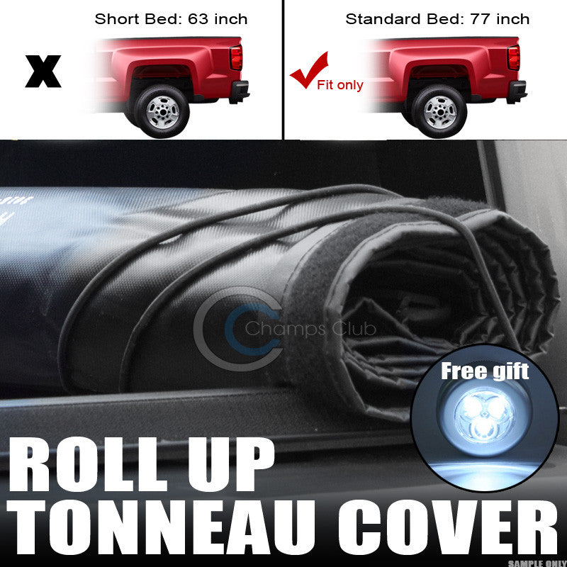 ROLL-UP SOFT TONNEAU COVER JR 05-11 DODGE DAKOTA EXTENDED/CLUB CAB 6.5'/78