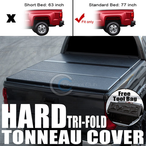 TRI-FOLD SOLID TONNEAU COVER TOOL BAG 05-11 DODGE DAKOTA EXTENDED/CLUB 6.5' BED