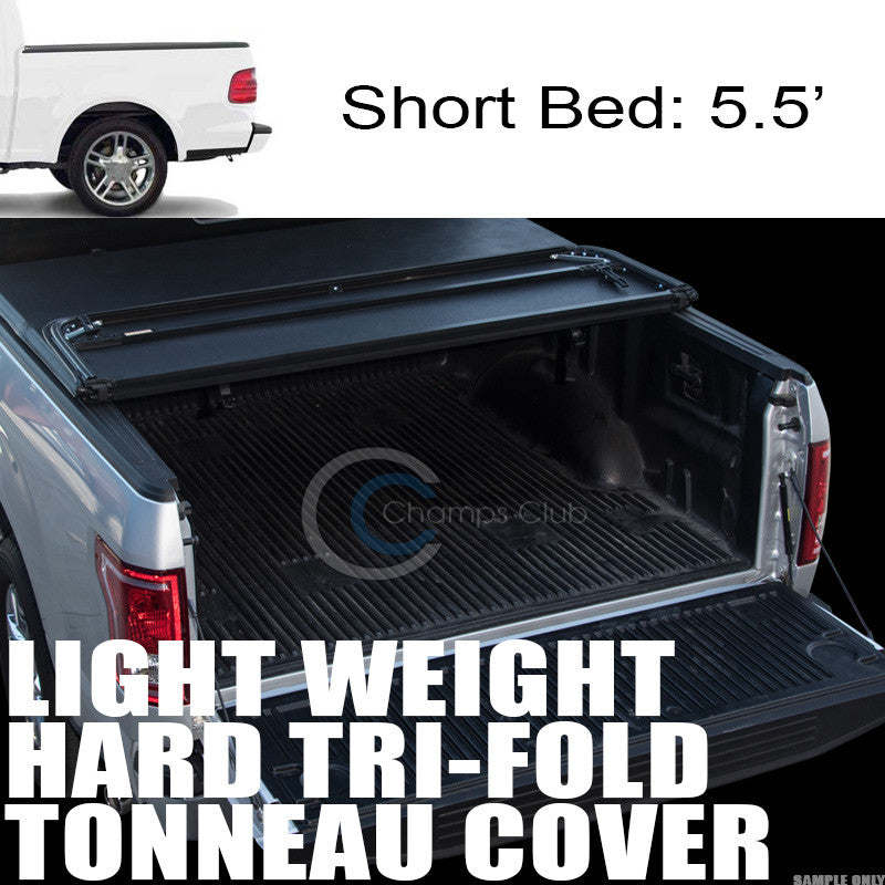 TRI-FOLD HARD TONNEAU COVER LW 01-03 F150 SUPERCREW SUPER CREW CAB 5.5 SHORT BED