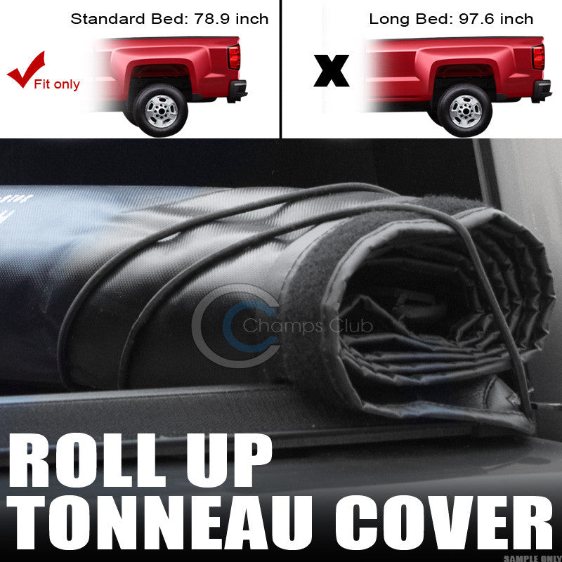 ROLL-UP SOFT TONNEAU COVER JR 04-14 FORD F150 STYLESIDE/06-08 MARK LT 6.5 FT BED