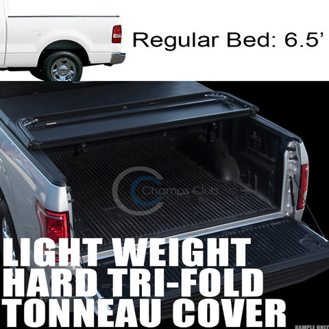 TRI-FOLD HARD TONNEAU COVER LW 04-14 FORD F150/06-08 LINCOLN MARK LT 6.5 FT BED