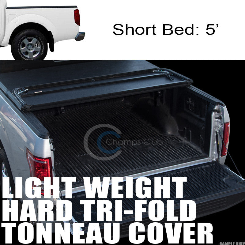 TRI-FOLD HARD TONNEAU COVER LW FOR 05-16 FRONTIER CREW CAB/09-12 EQUATOR 5' BED