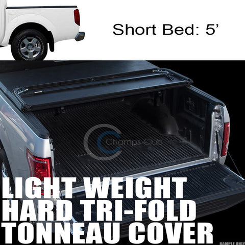 TRI-FOLD HARD TONNEAU COVER LW FOR 05-16 FRONTIER CREW CAB/09-12 EQUATOR 5' BED