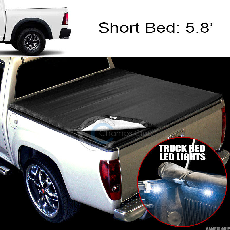 SNAP-ON TONNEAU COVER+16X LED LIGHTS 09-16 DODGE RAM 5.7'/68.4