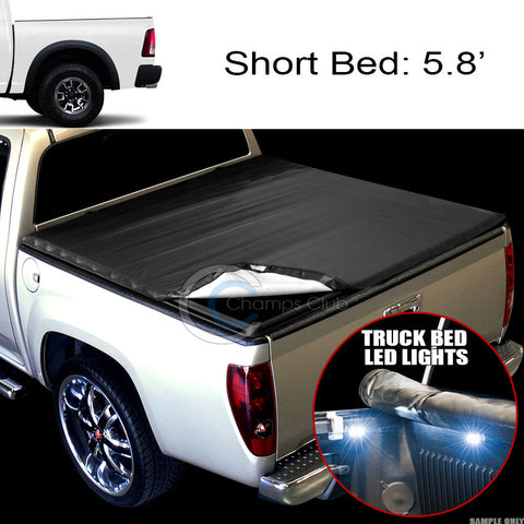 SNAP-ON TONNEAU COVER+16X LED LIGHTS 09-16 DODGE RAM 5.7'/68.4