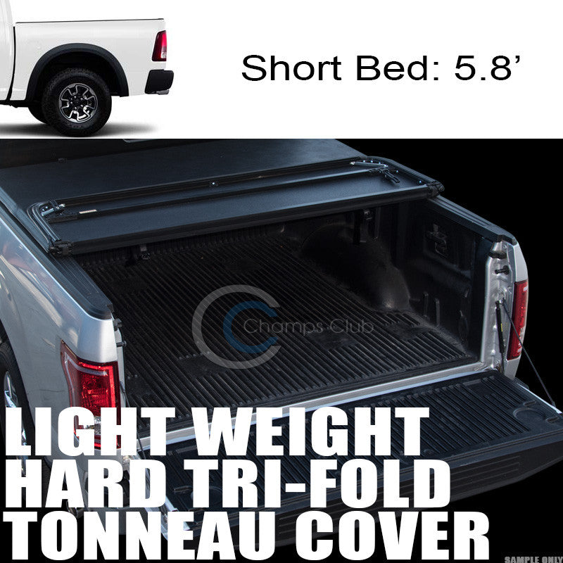 TRI-FOLD HARD TONNEAU COVER LW 09-16 DODGE RAM 1500/2500/3500 5.7' SB SHORT BED