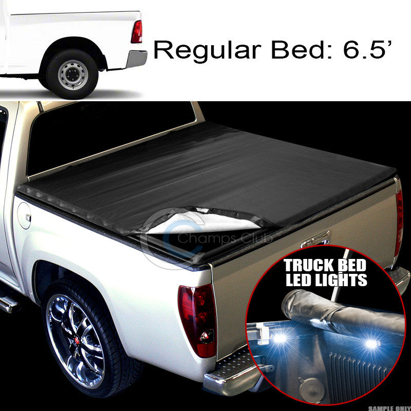 SNAP-ON TONNEAU COVER+16X LED LIGHTS 09-16 DODGE RAM 6.4 FT 76.8