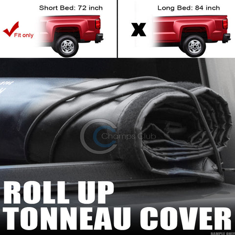 ROLL-UP SOFT TONNEAU COVER JR 93-08 FORD RANGER FLARESIDE/SPLASH 6 FT SHORT BED