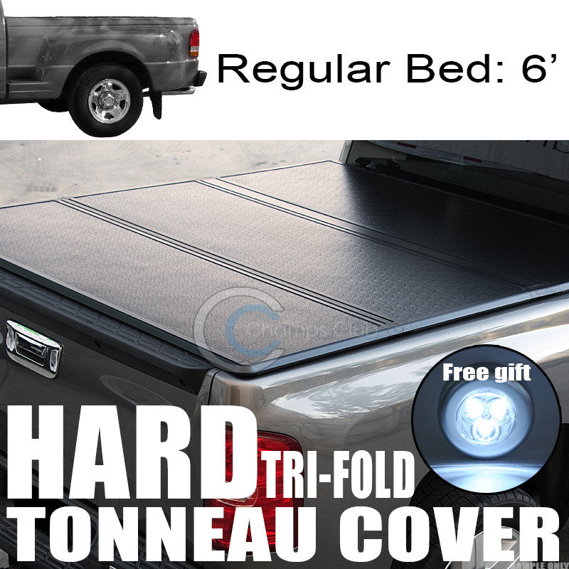 TRI-FOLD SOLID TONNEAU COVER TRUNK LID JR 93-08 RANGER FLARESIDE/SPLASH 6 FT BED