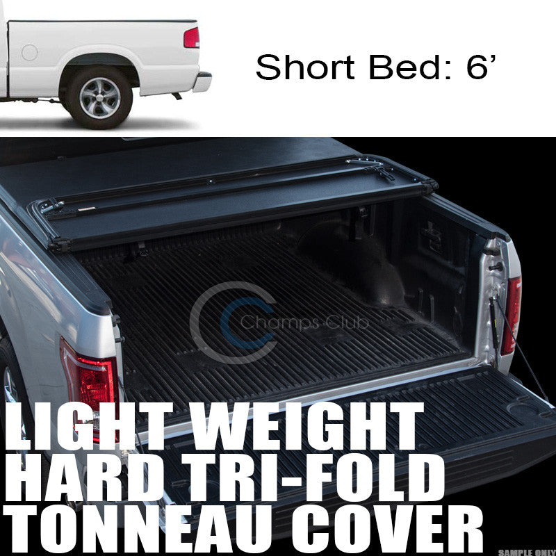 TRI-FOLD HARD TONNEAU COVER LW 82-93 CHEVY S10/GMC S15 SONOMA 6 FT 72