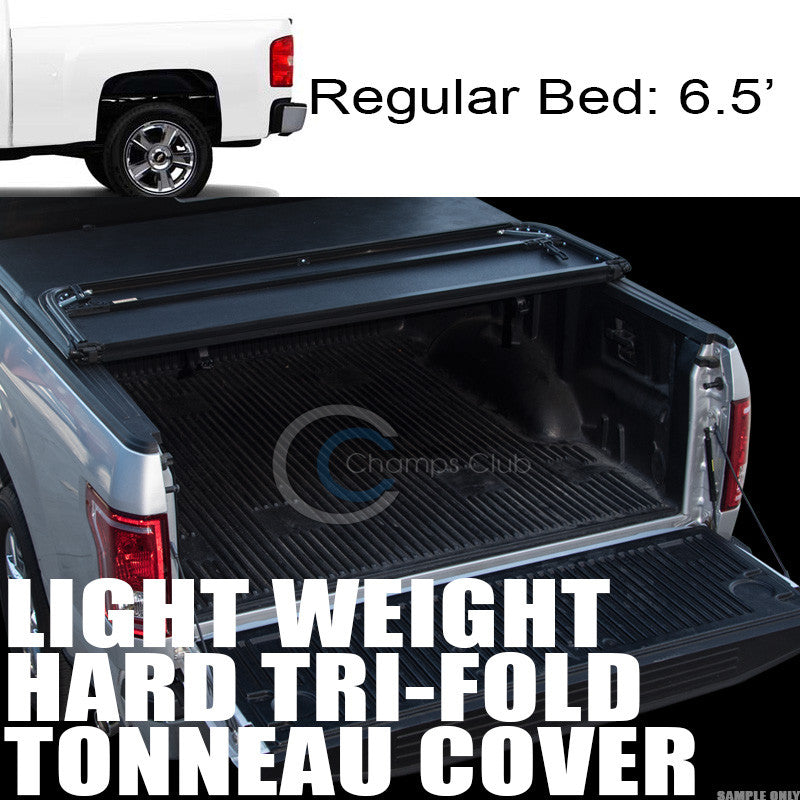 TRI-FOLD HARD TONNEAU COVER LW 07-14 CHEVY SILVERADO/GMC SIERRA NEW BODY 6.5 BED