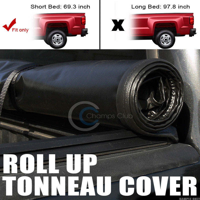 ROLL-UP SOFT TONNEAU COVER 14-16 17 CHEVY SILVERADO/GMC SIERRA 5.8/68