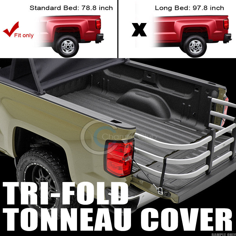 TRI-FOLD SOFT TONNEAU COVER 14/15-16 CHEVY SILVERADO/GMC SIERRA TRUCK 6.5 FT BED