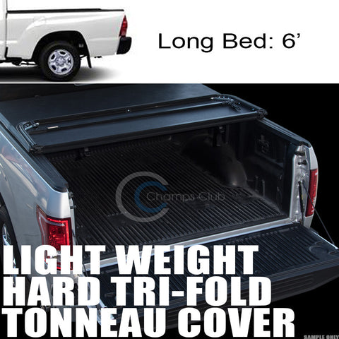 TRI-FOLD HARD TONNEAU COVER LW 05-15 TACOMA REGULAR/ACCESS/DOUBLE CAB 6 FT BED