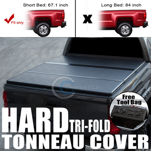 TRI-FOLD SOLID TONNEAU COVER TOOL BAG FOR 04-15 NISSAN TITAN CREW 5.5 FT 66