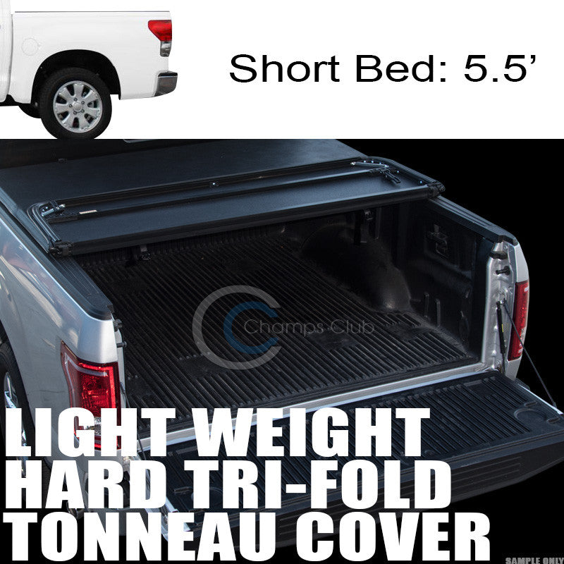 TRI-FOLD HARD TONNEAU COVER LW 07-16 TUNDRA CREWMAX/CREW MAX CAB 5.5' SHORT BED