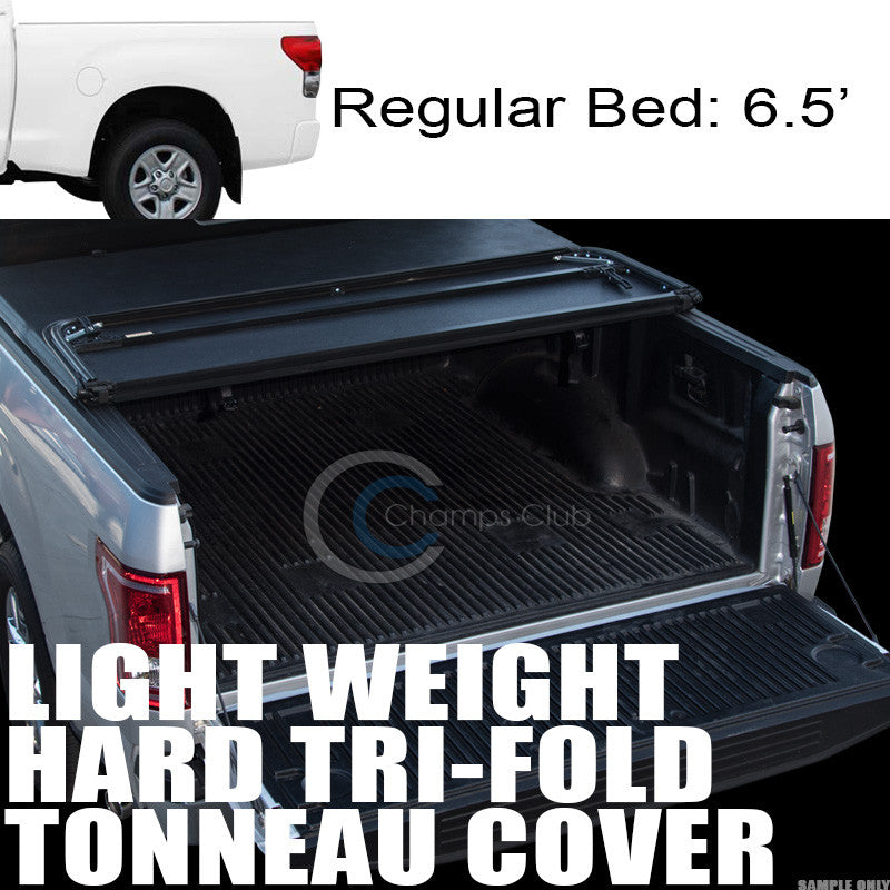 TRI-FOLD HARD TONNEAU COVER LW 14-17 TOYOTA TUNDRA REGULAR/DOUBLE CAB 6.5 FT BED