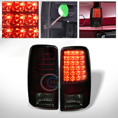 RED SMOKE LED REAR TAIL BRAKE LIGHTS AW 00-06 CHEVY SUBURBAN/TAHOE/GMC YUKON XL