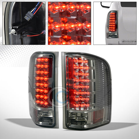 SMOKE CLEAR LED REAR TAIL BRAKE LIGHTS LAMP AW 07-13/14 SILVERADO 1500/2500/3500