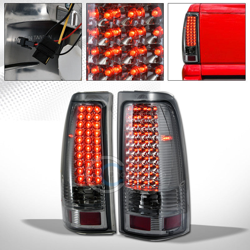 SMOKE CLEAR LED REAR TAIL BRAKE LIGHTS LAMPS AW 99-02 CHEVY SILVERADO/GMC SIERRA