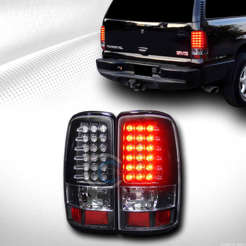 BLACK LED TAIL LIGHTS BRAKE LAMP 2000-2006 CHEVY/GMC SUBURBAN TAHOE YUKON DENALI