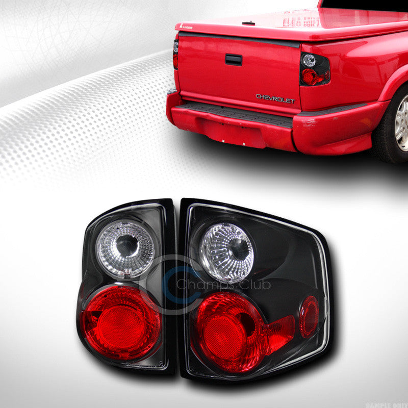 BLK *3D* ALTEZZA TAIL LIGHTS BRAKE LAMP 1994-2004 CHEVY S10 TRUCK