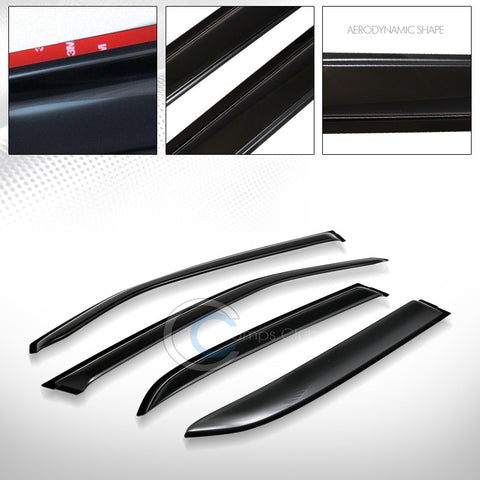 SUN/RAIN GUARD SMOKE VENT SHADE DEFLECTOR WINDOW VISOR 05-10 JEEP GRAND CHEROKEE