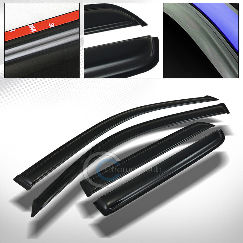 SUN/RAIN GUARD SMOKE VENT SHADE DEFECTOR WINDOW VISORS 4PC 03-09 TOYOTA 4RUNNER