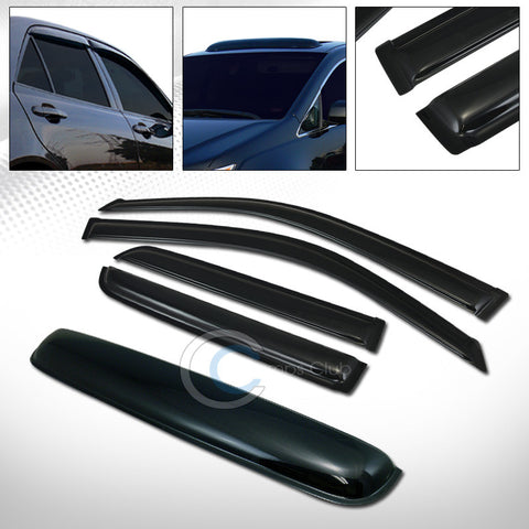 SMOKE SUN SHADE VENT WINDOW VISORS+SUNROOF MOON ROOF GUARD 03-09 TOYOTA 4RUNNER