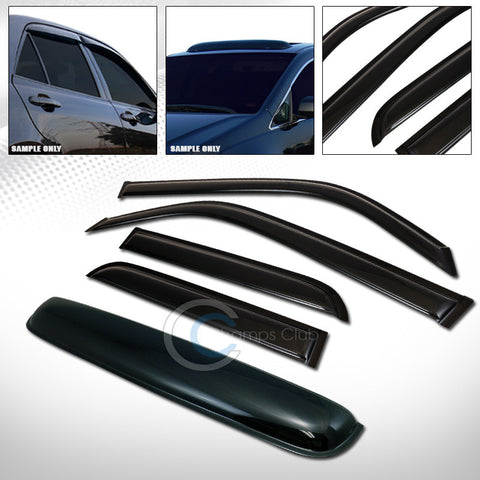 SMOKE SUN SHADE VENT WINDOW VISORS+SUNROOF MOON ROOF GUARD 10-16 TOYOTA 4RUNNER