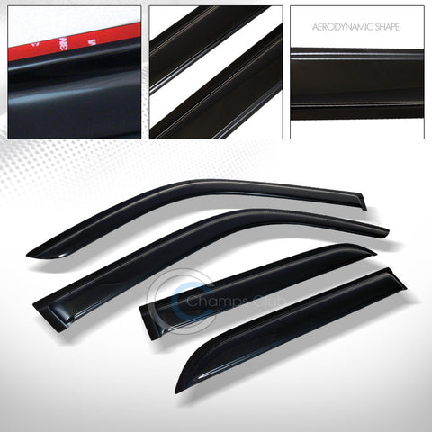 SUN/RAIN GUARD SMOKE VENT SHADE DEFLECTOR WINDOW VISORS 4PC 96-02 TOYOTA 4RUNNER