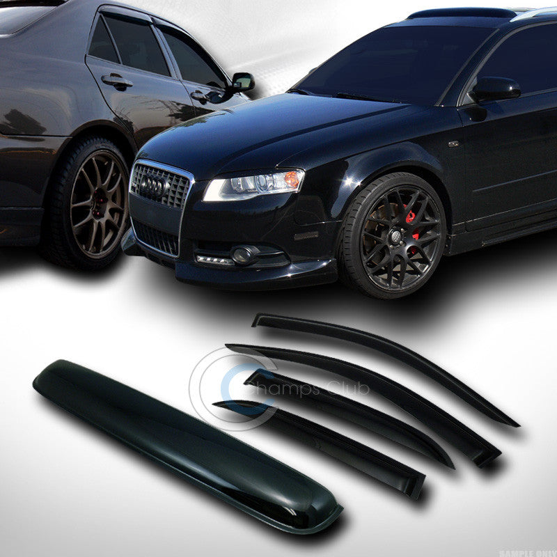 SMOKE SUN SHADE VENT WINDOW VISORS W/SUNROOF MOON ROOF GUARD 03-07 ACCORD 4D/4DR